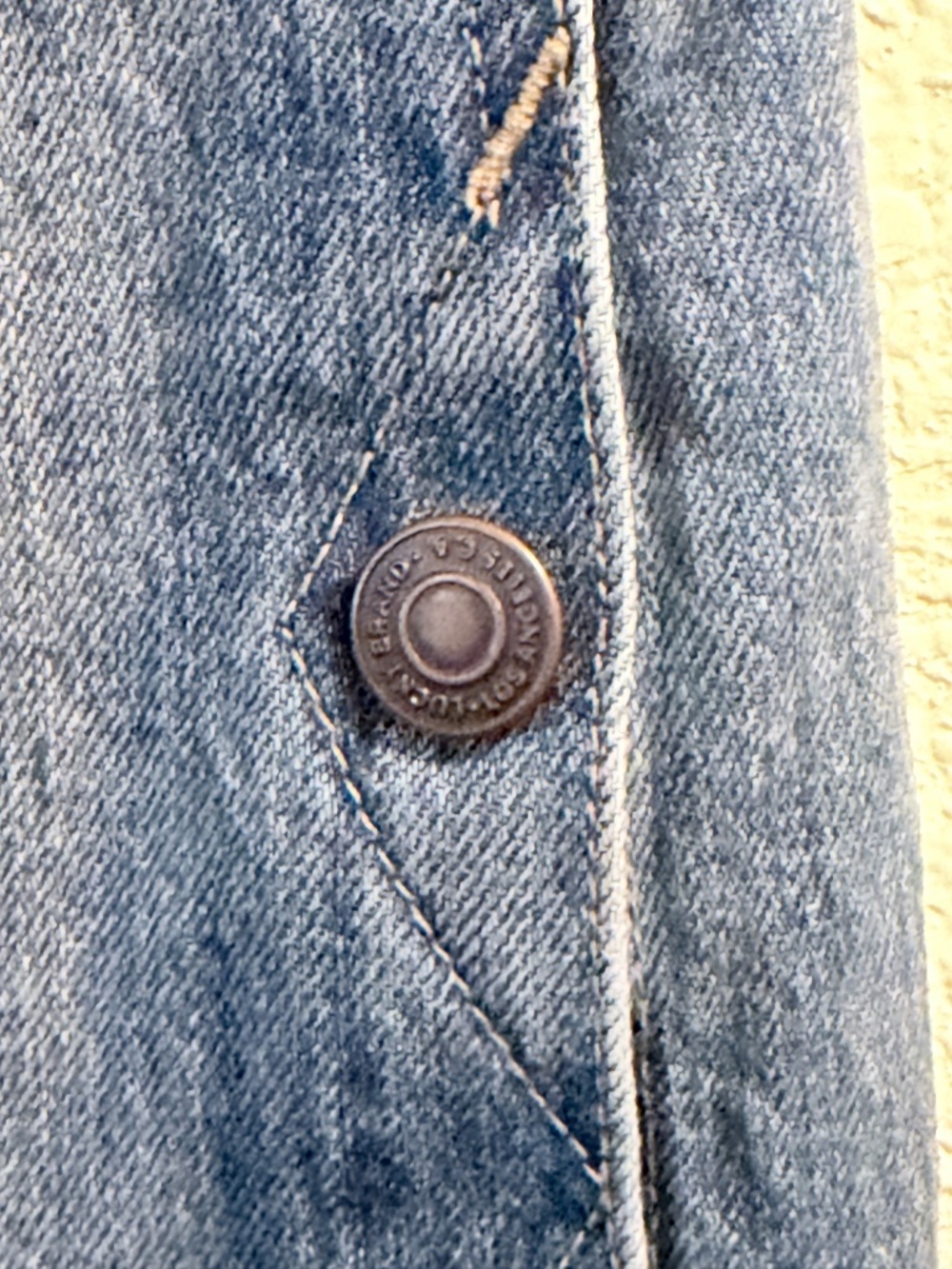 Lucky Brand Snap Up Denim Midi Skirt Size 10/30 Side Snaps Western - Picture 10 of 12